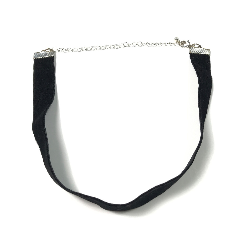 Faux Velvet Adjustable Choker Necklace
